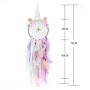 Attrape-Rêve Licorne couronne de fleurs Violette avec LED