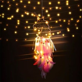 Attrape-Rêve Licorne avec guirlande LED 